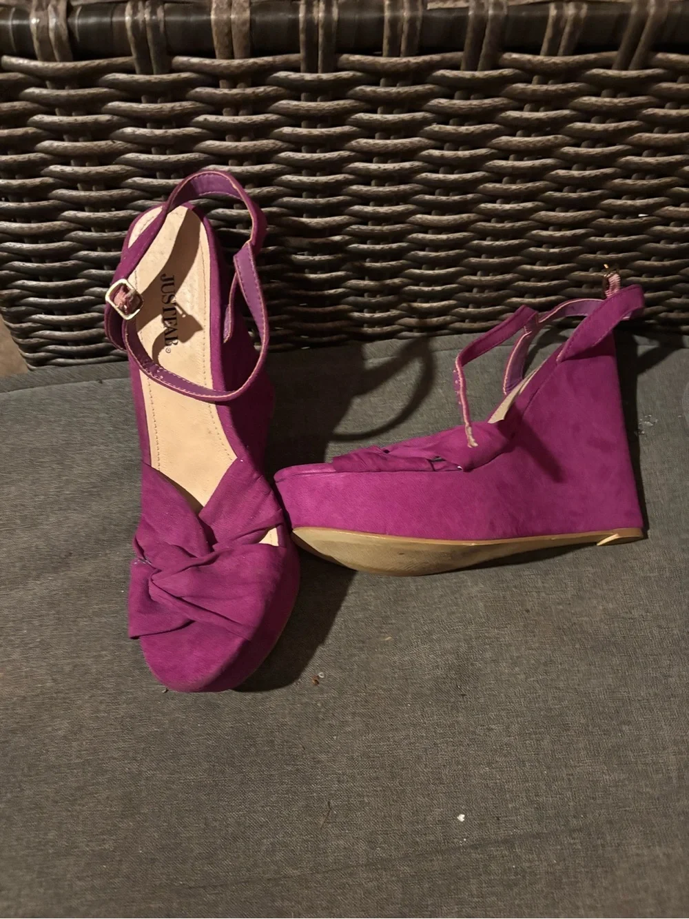 Justfab Women's Plum Ankle-Strap Wedge Sandals